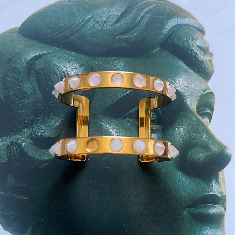 J Crew gold spike cuff bracelet